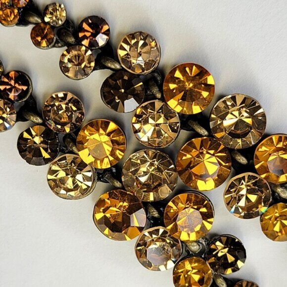 Yellow Crystal Drop Earrings Long Dangling Crystal Earrings - Picture 2 of 5